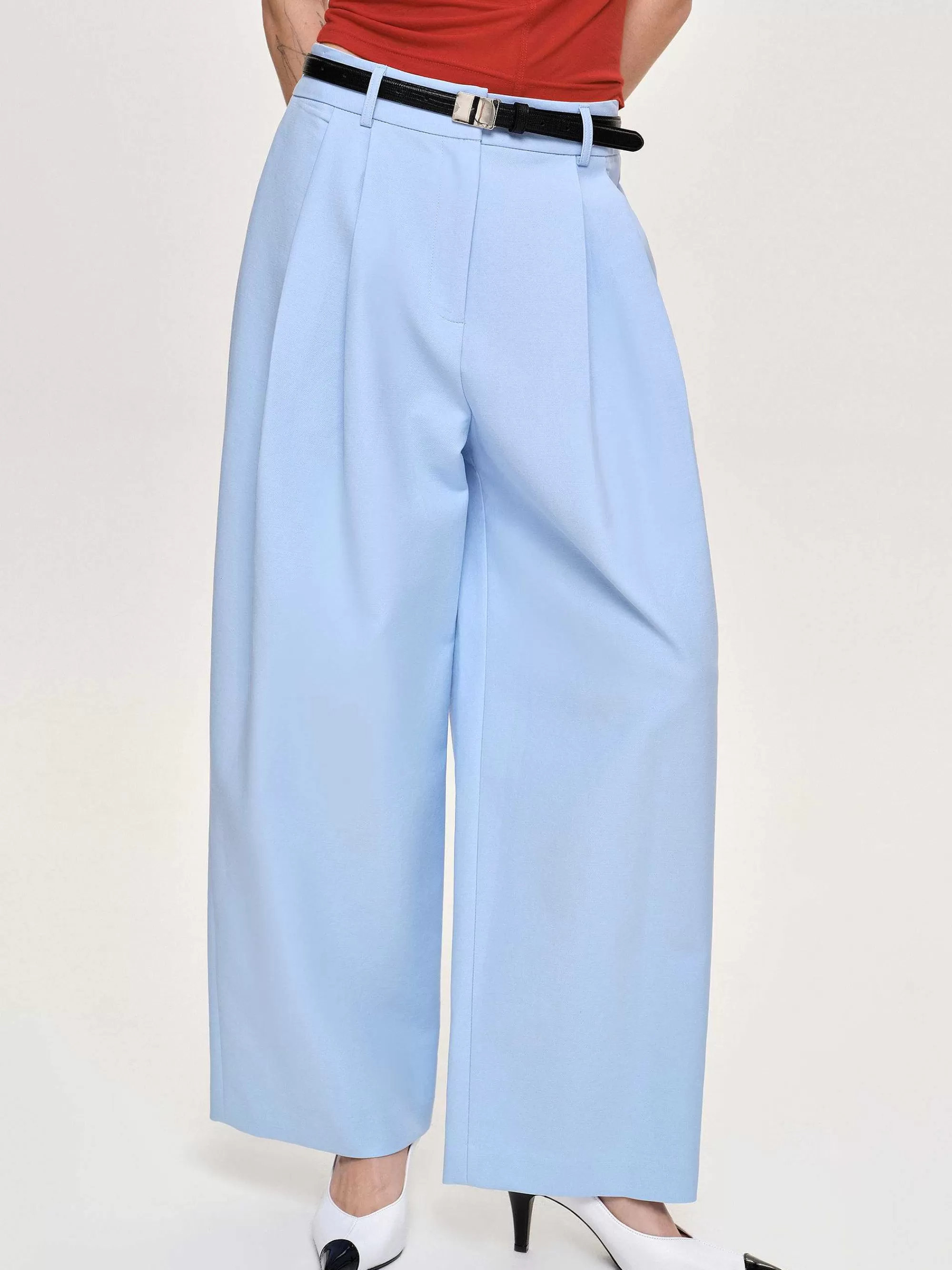 Frauen Source Unknown Biesenhose Mit Weitem Bein, Eisblau