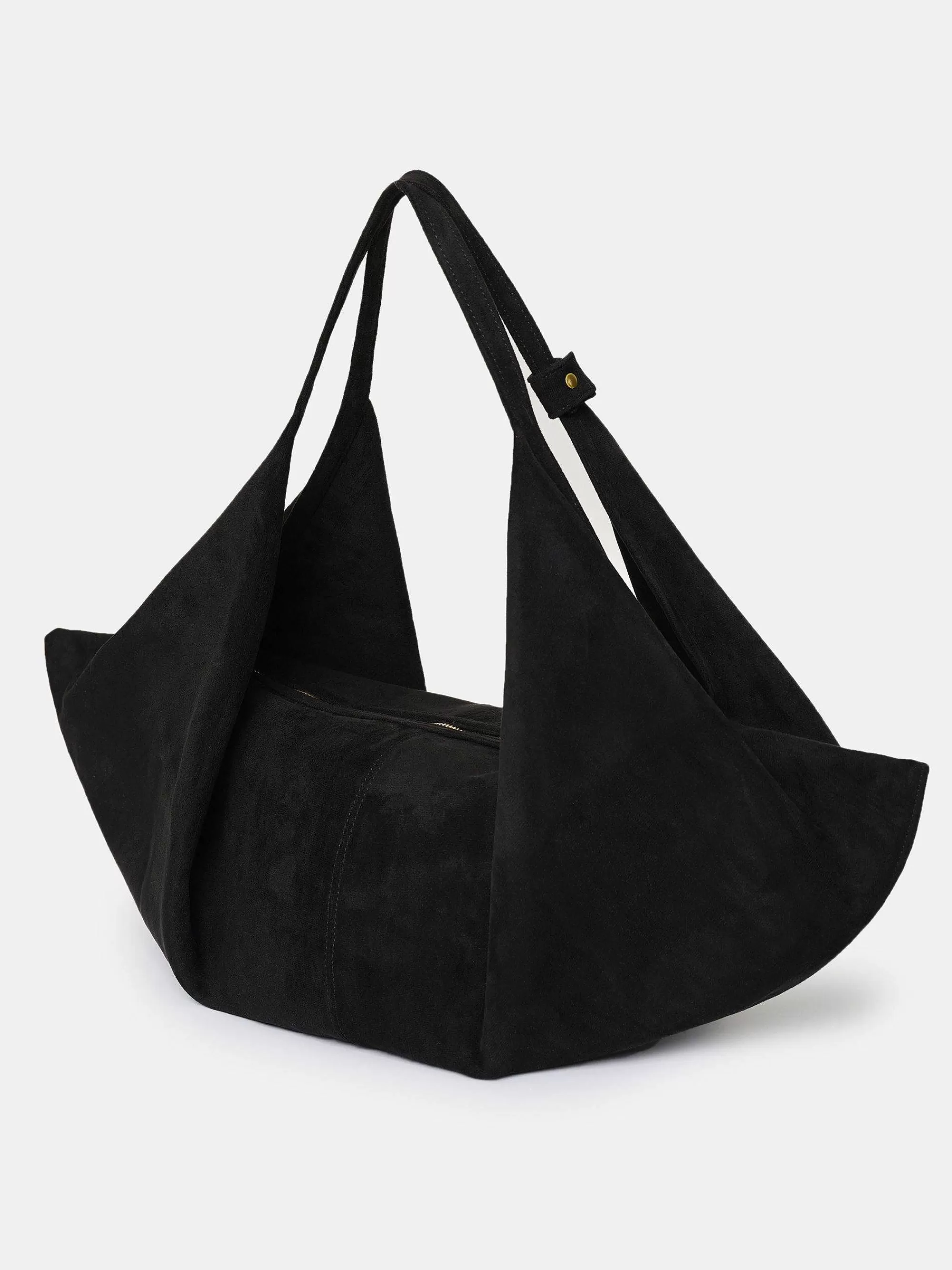 Frauen Source Unknown Grose Gluckskeks-Tasche, Wildleder Schwarz