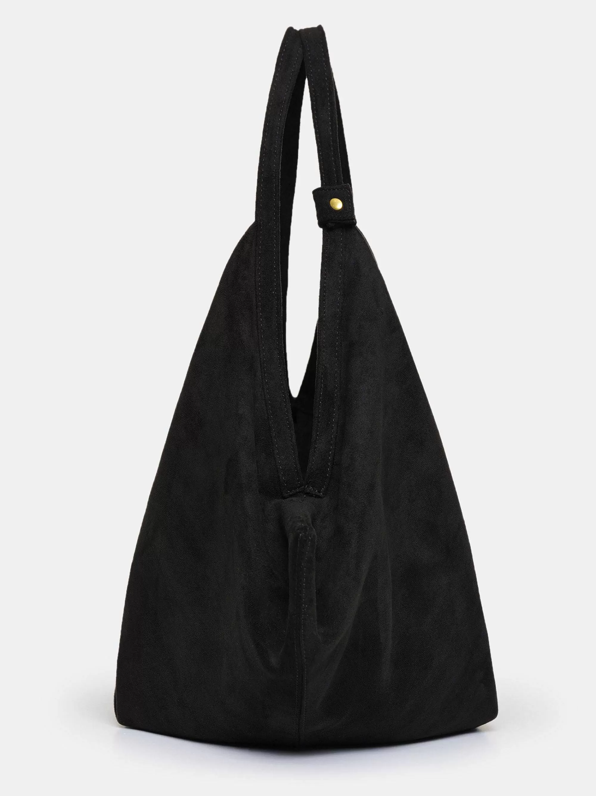 Frauen Source Unknown Grose Gluckskeks-Tasche, Wildleder Schwarz