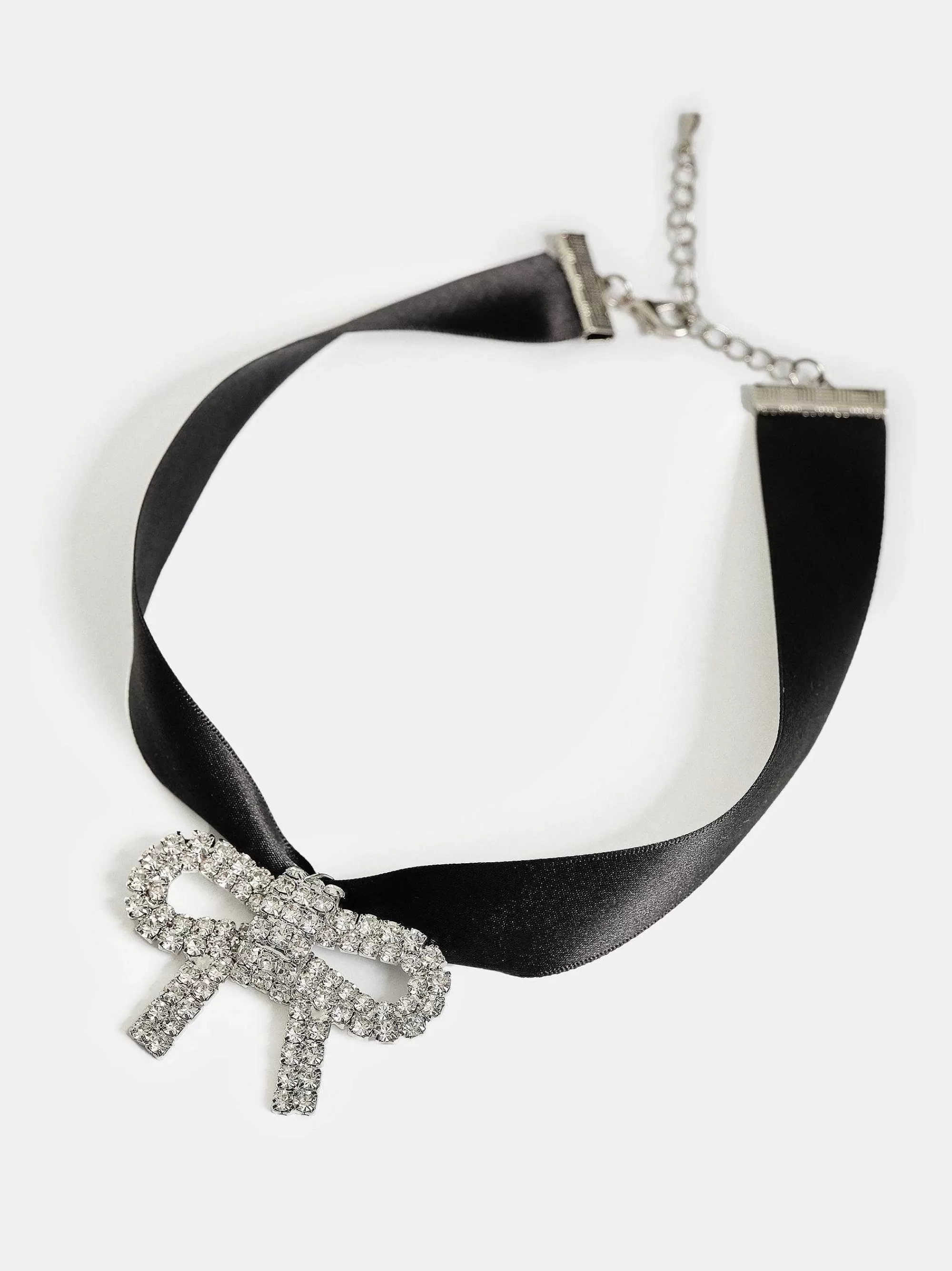 Frauen Source Unknown Halsband Mit Satinschleife, Schwarz