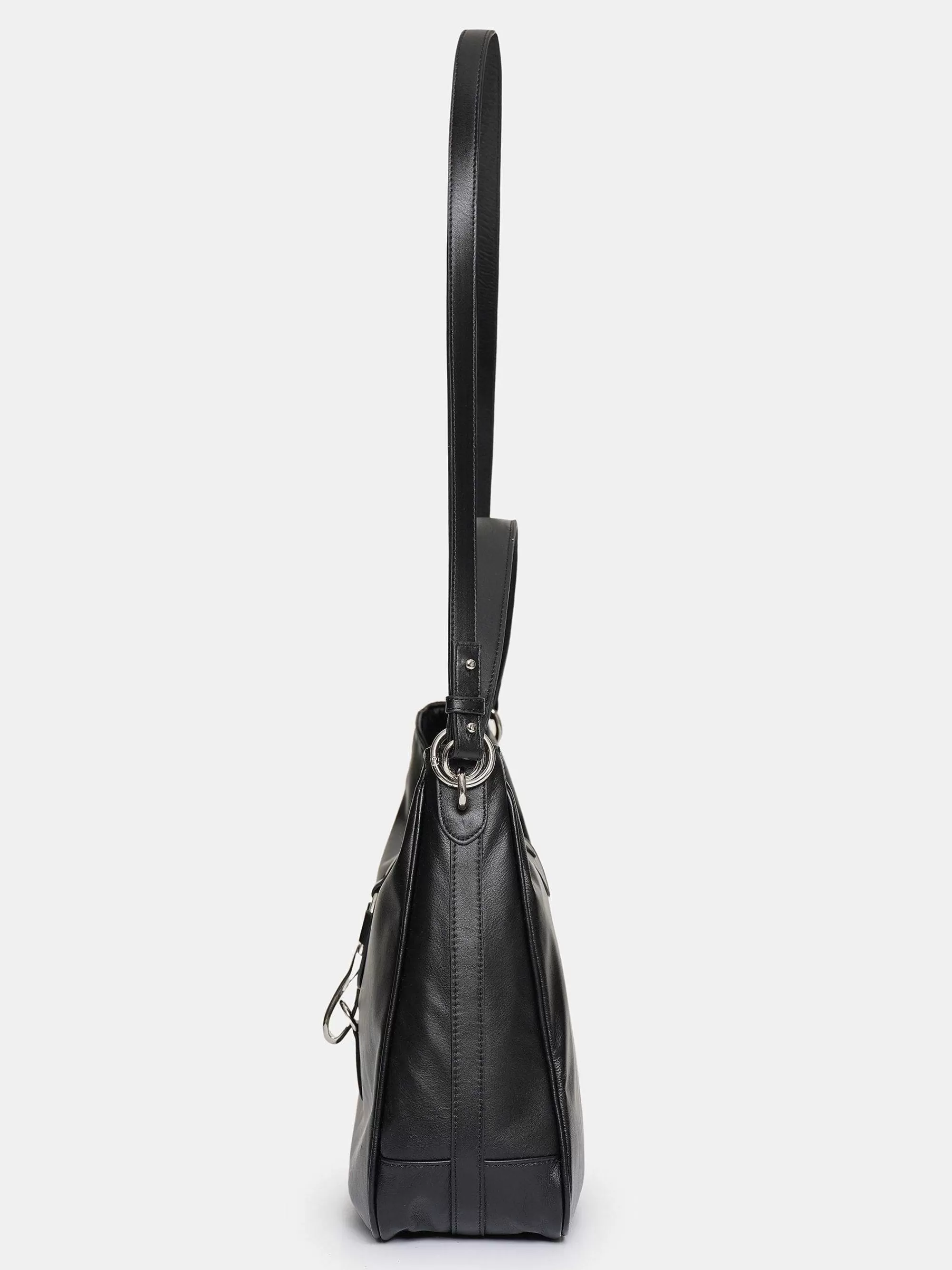 Frauen Source Unknown Hobo-Tasche Aus Leder, Schwarz