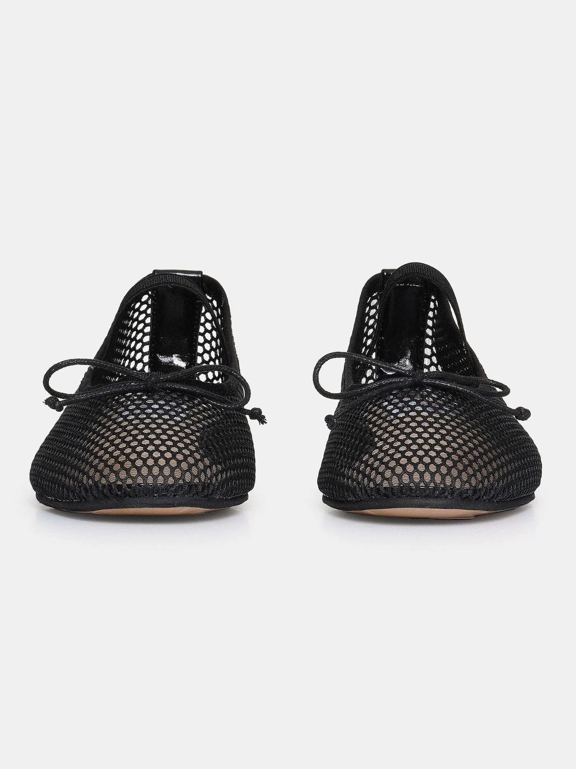 Frauen Source Unknown Mary Jane Mesh-Ballerinas, Schwarz