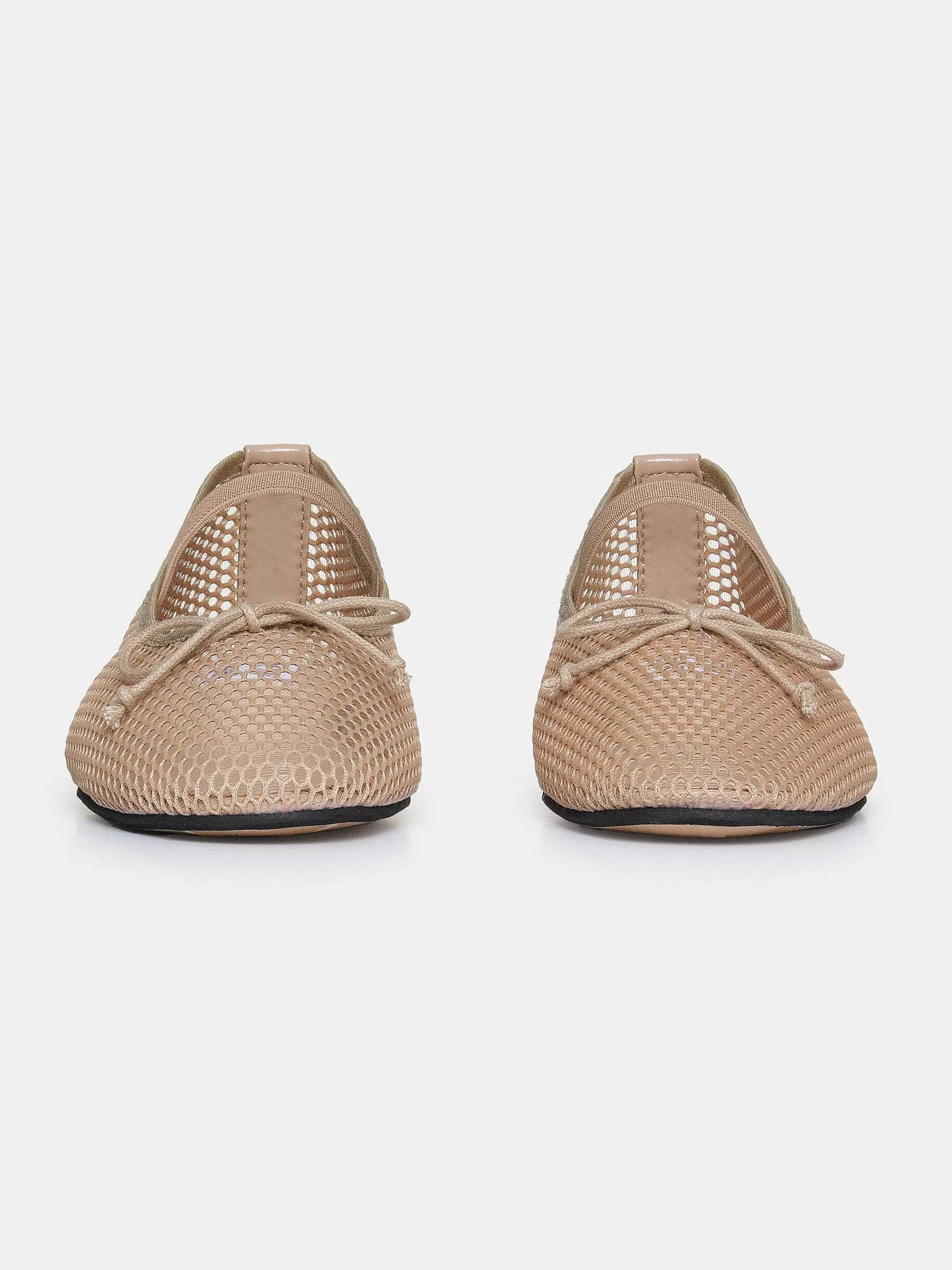 Frauen Source Unknown Mary Jane Mesh-Ballerinas, Taupe