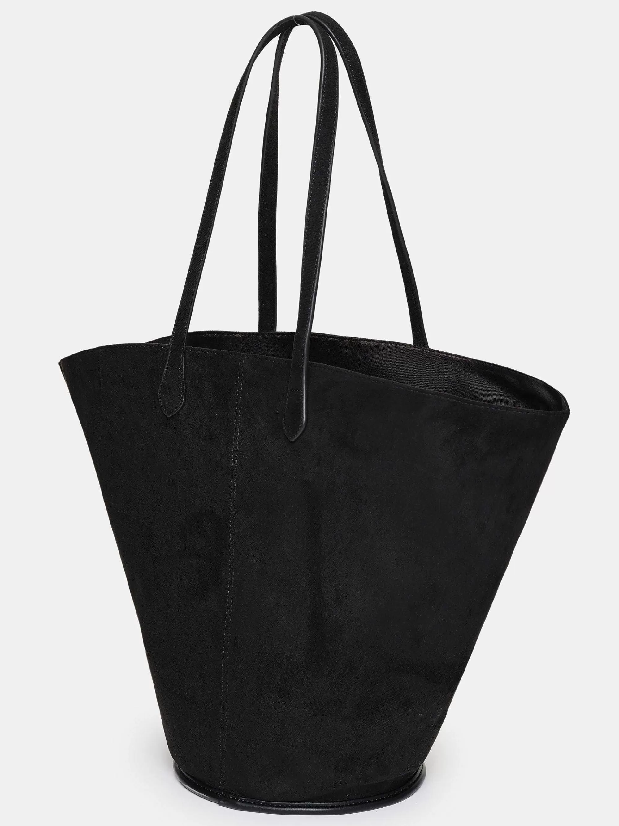 Frauen Source Unknown Mittelgrose Wildledertasche, Schwarz