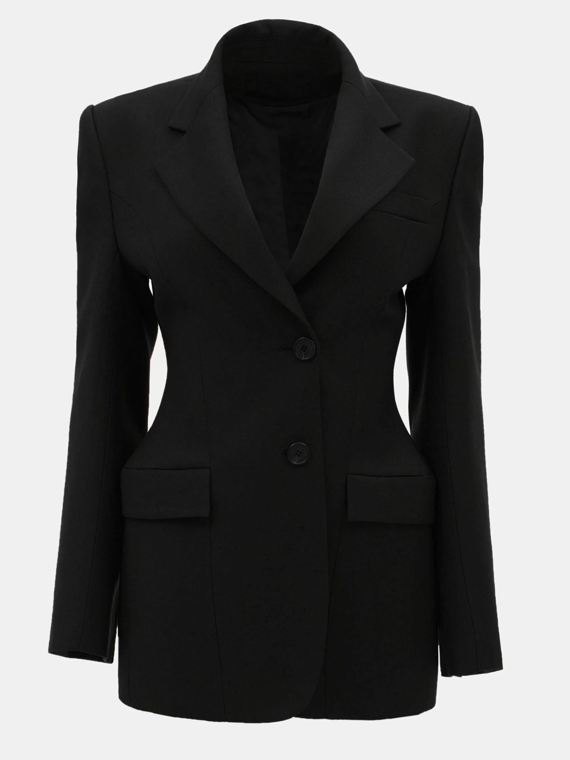 Frauen Source Unknown Poldo Sanduhr-Blazer, Schwarz