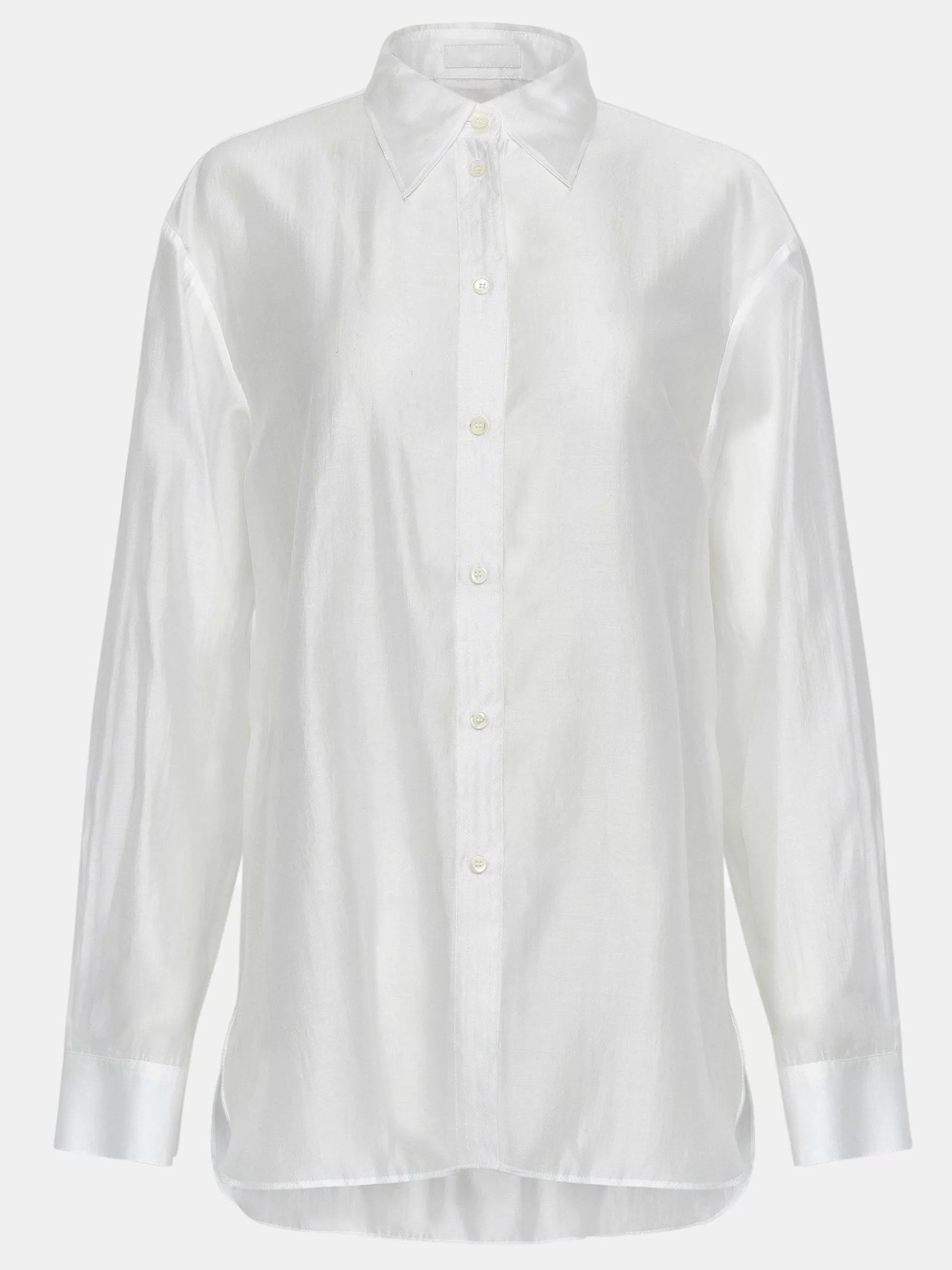 Frauen Source Unknown Transparentes Button-Down-Hemd, Weis